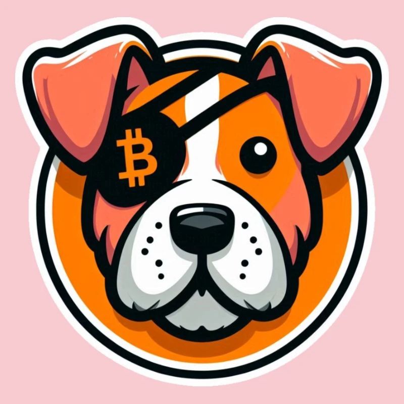 Chien avec cache-œil Bitcoin