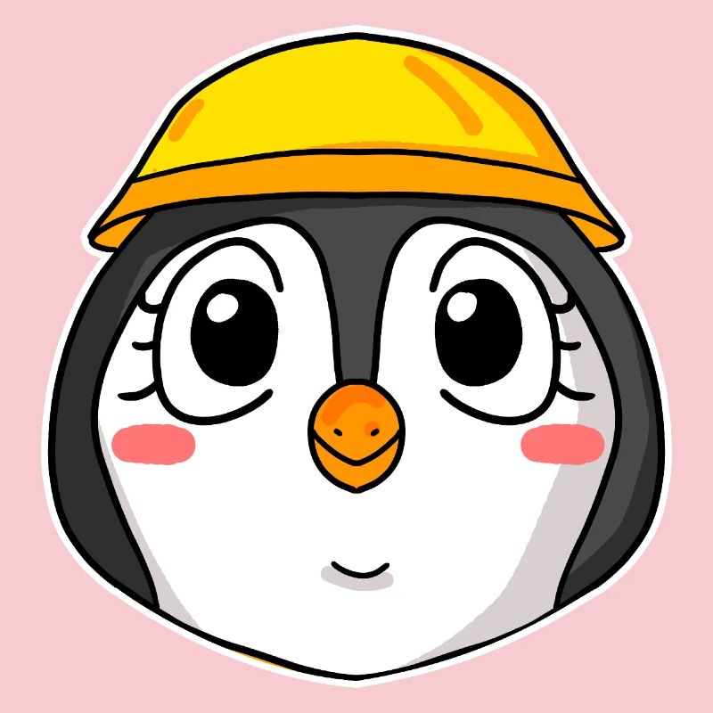 Chantier de construction de pingouins