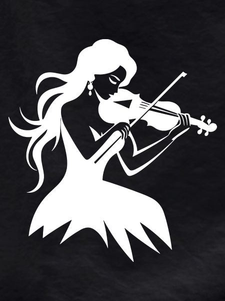 Fiddle Girl Drawing