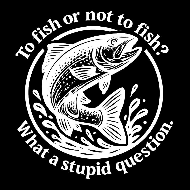 Motif de poisson amusant avec question