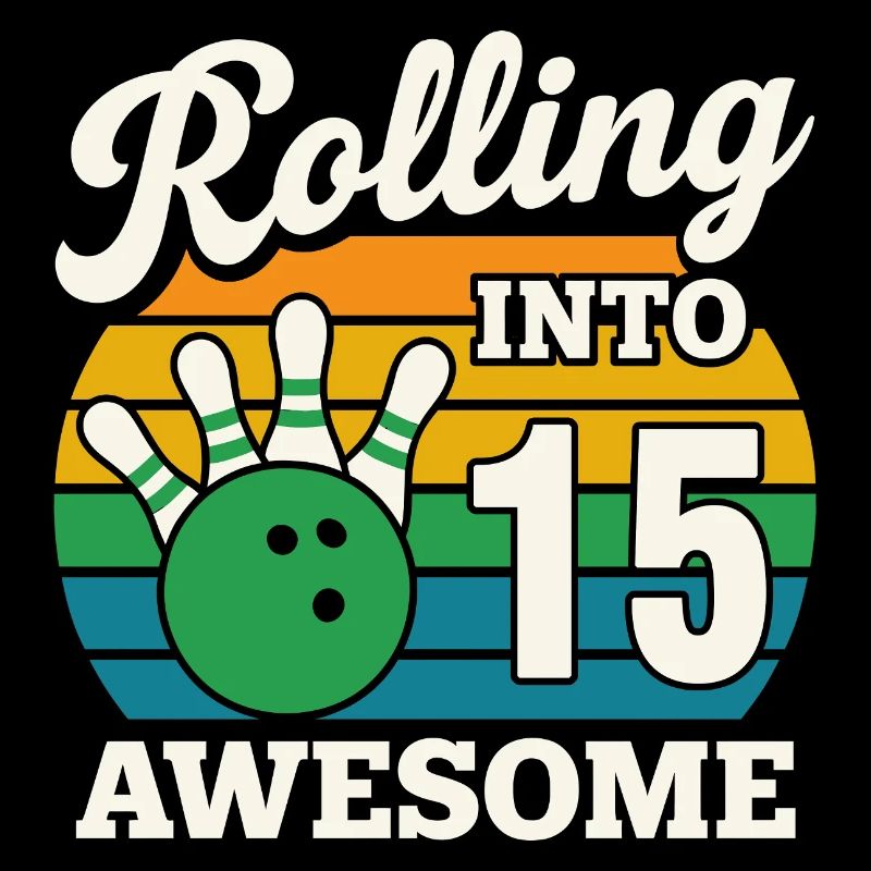 Retro Bowling Feier zum 15. Geburtstag