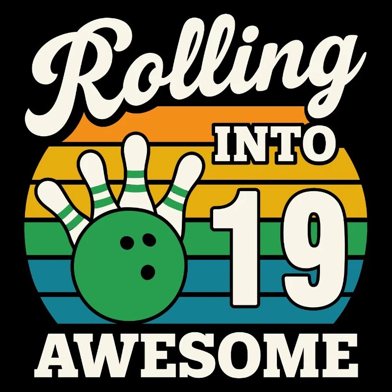 Einrollen in das 19 Geburtstags-T-Shirt