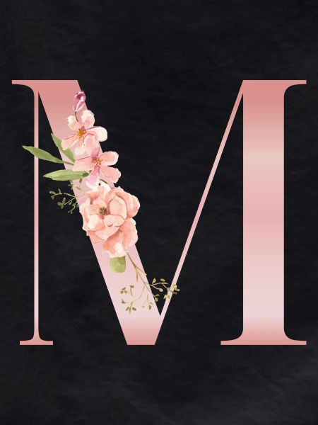 M pastel pink flowers