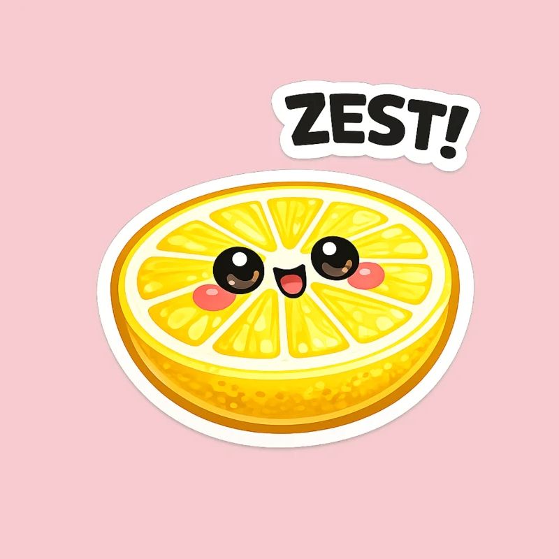 Autocollant zeste d’agrumes