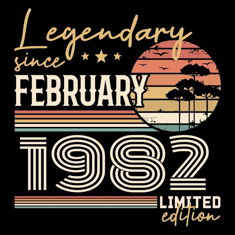 Février 1982 anniversaire 1982 légendes Février