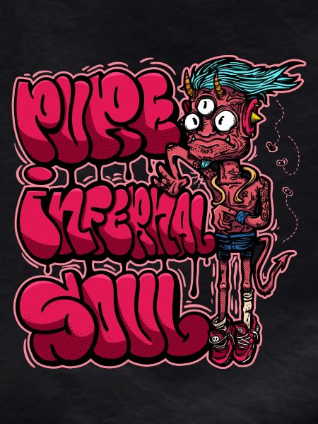 Neon Pink Graffiti Monster