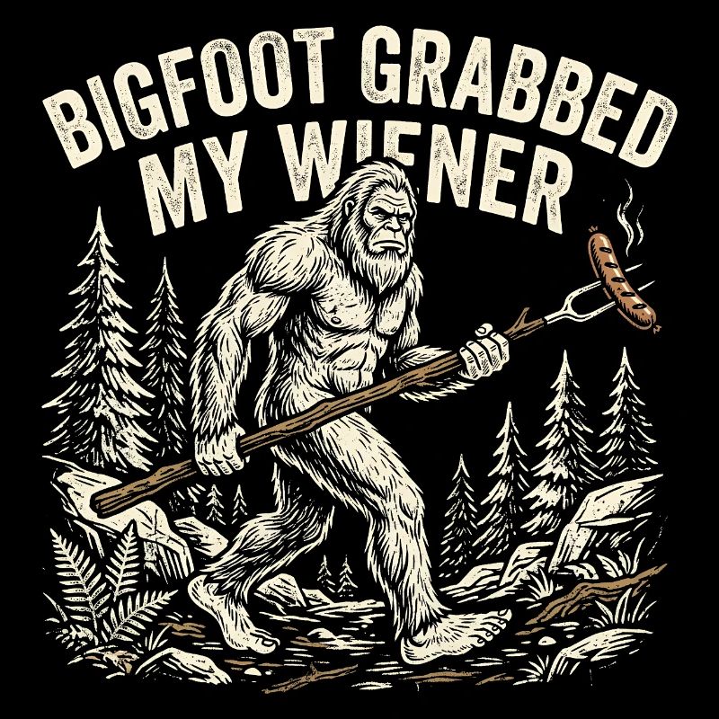 Camping drôle Sasquatch Bigfoot a eu mon pénis
