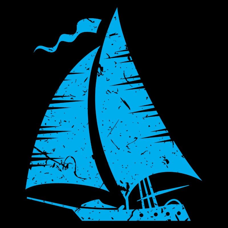 voilier design bleu