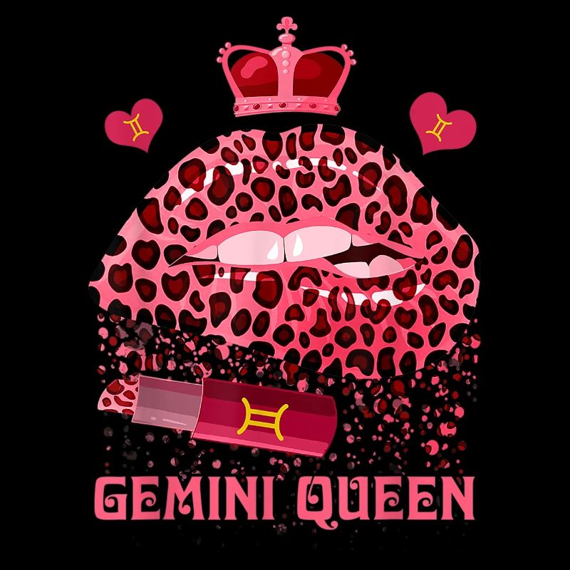 Gemini Mädchen pinke Lippen Mädchen Leoparden
