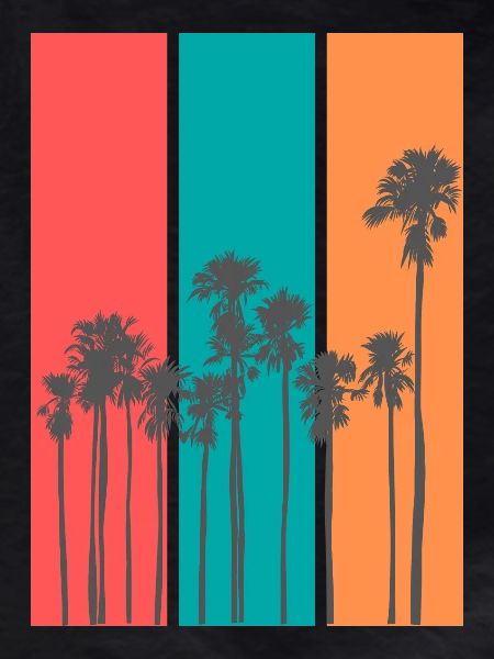 Palm trees summer beach