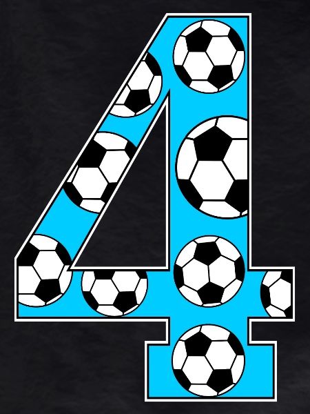 4th Birthday Soccer Blue