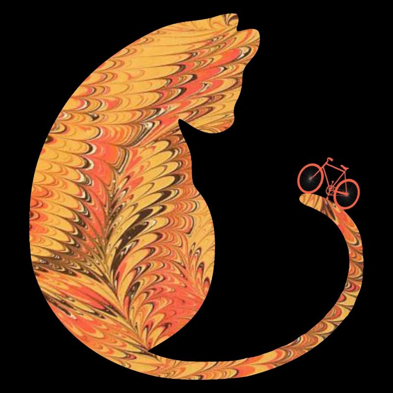 Chat avec vélo E 118