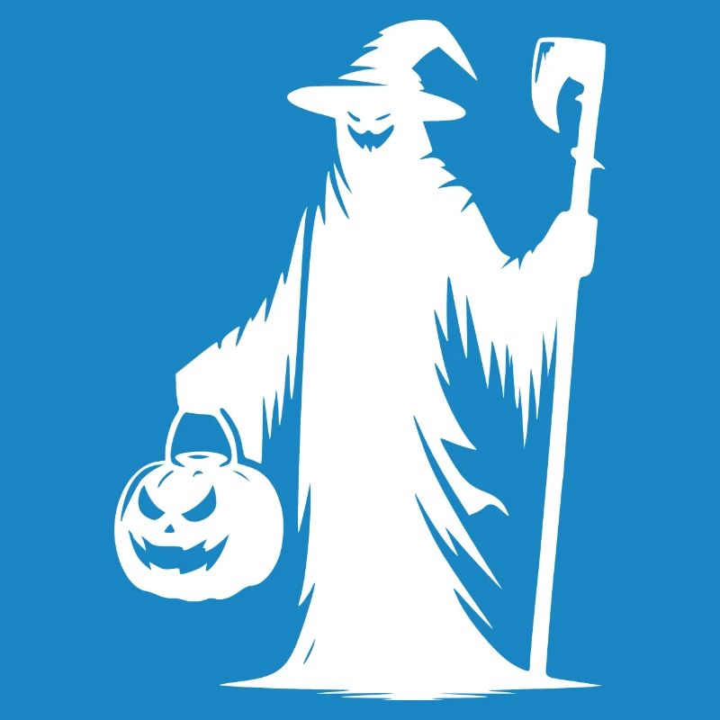 Magic Ghost with Halloween Pumpkin