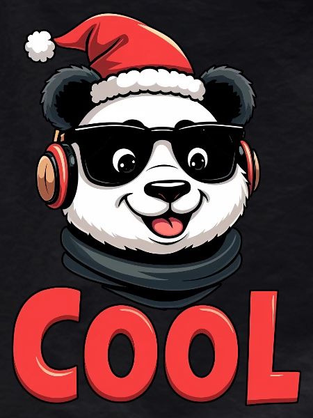 cool panda christmas
