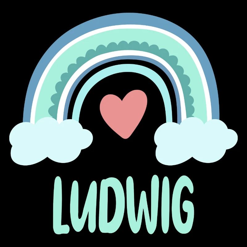 Ludwig Name Regenbogen Baby
