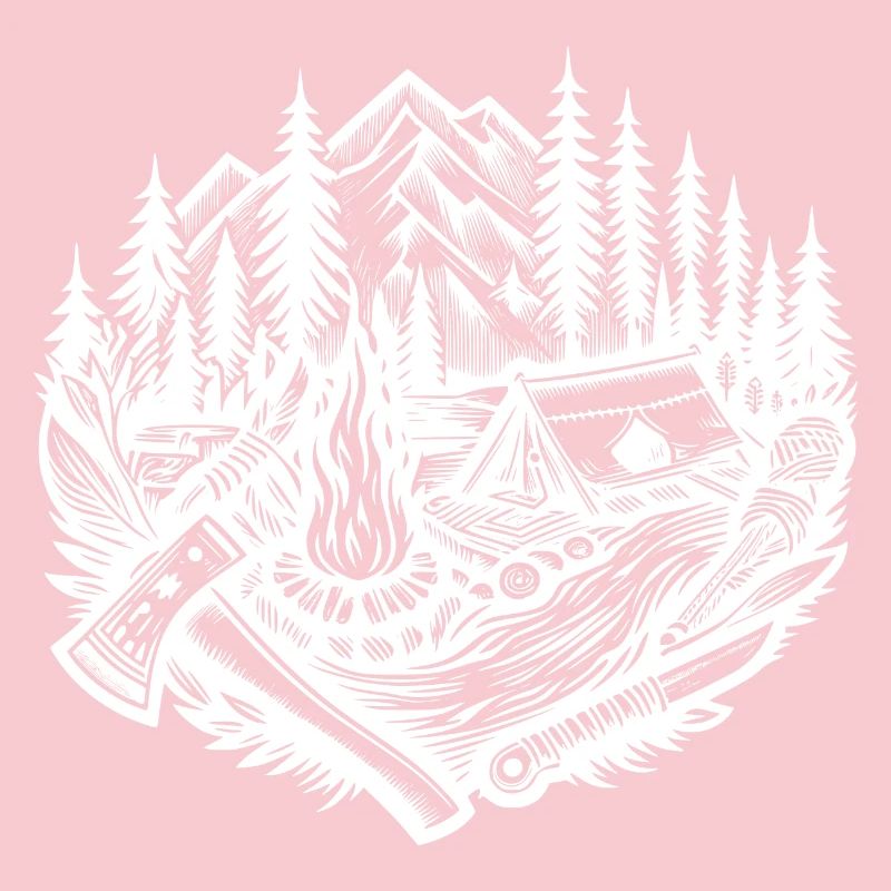 Hache de feu de camp nature