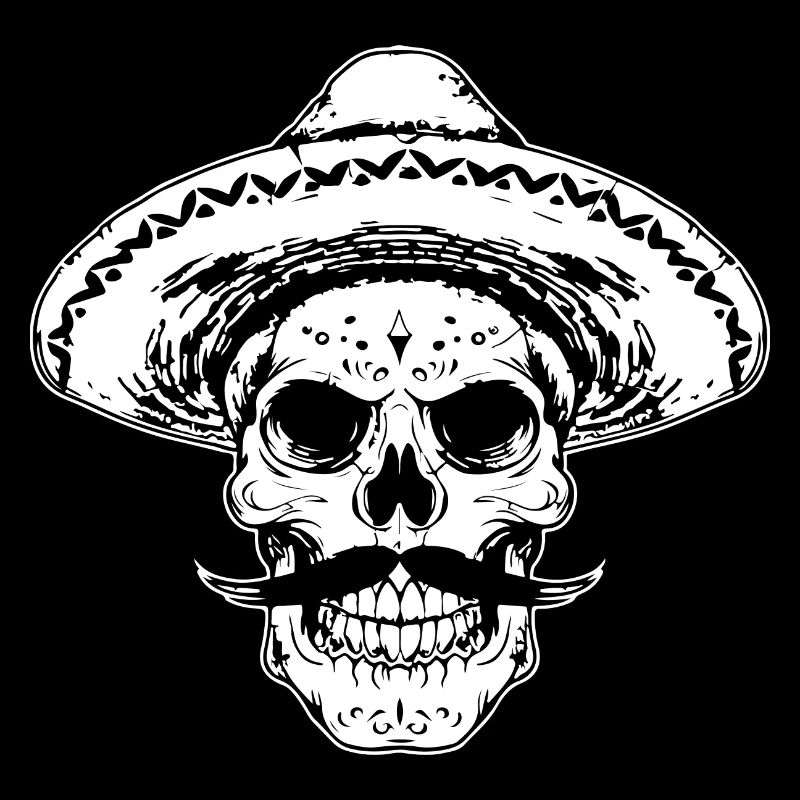 Crâne Mexicain Sombrero