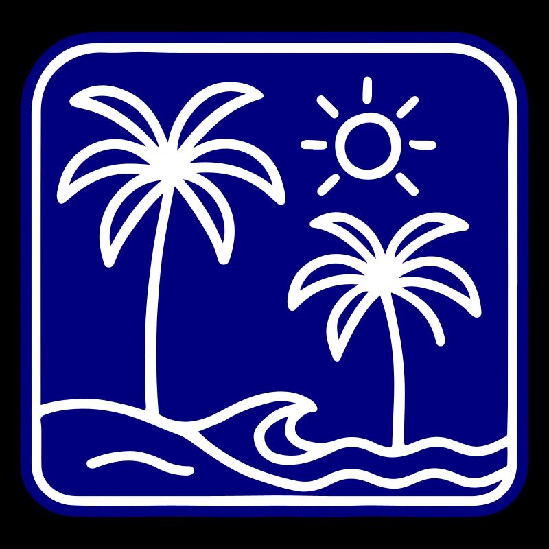 Palmiers de mer d’été de l’île