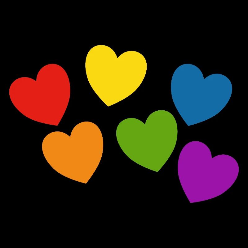 Rainbow hearts Pride