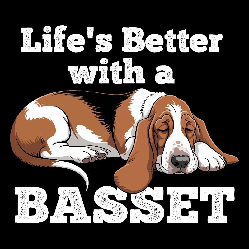 Das Leben ist besser mit einem Basset Hound