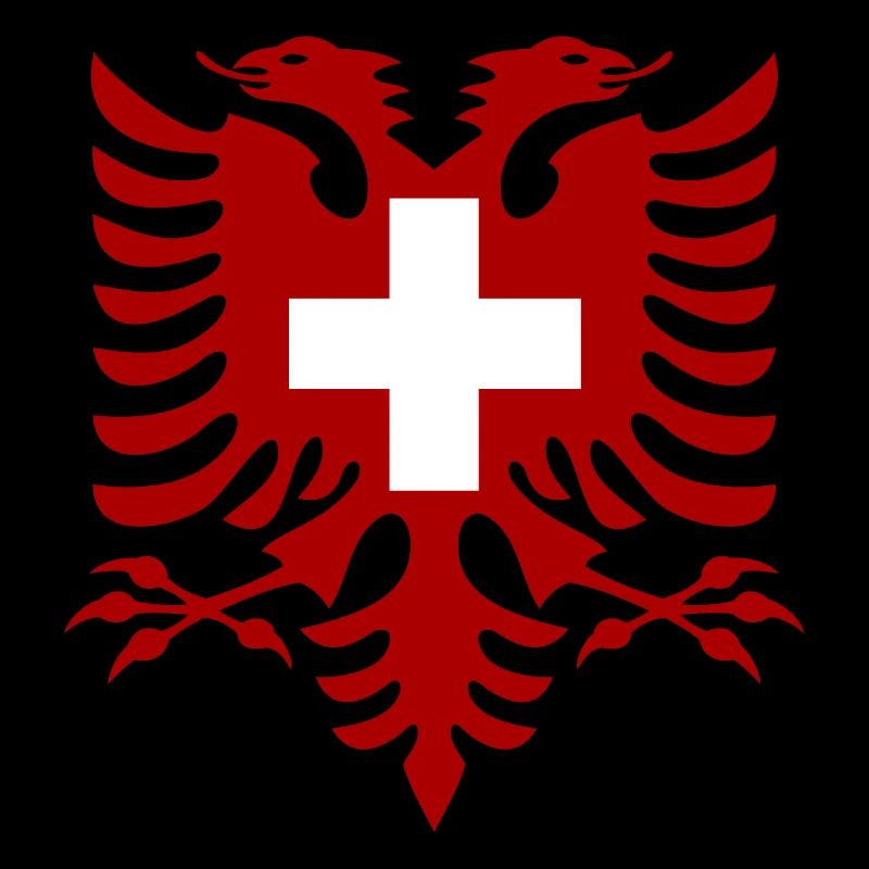 Albanien Schweiz Flagge