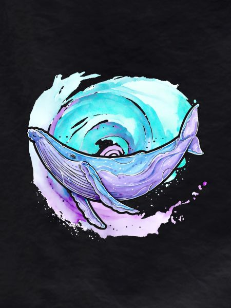 Buckelwal Aquarell