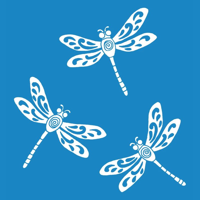 trio de libellules blanches