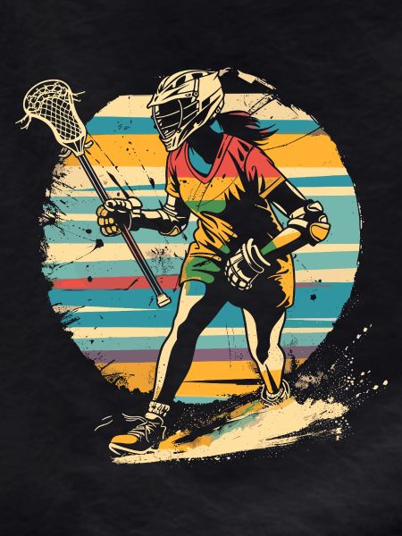 Retro Lacrosse Player 90s