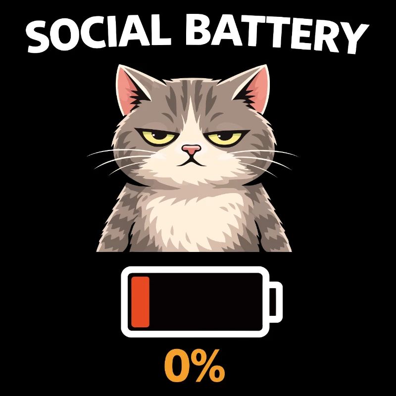 Chat à faible batterie sociale