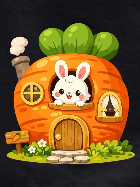 Carrot House with Bunny