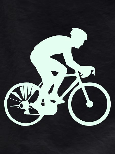Cyclist Silhouette Mint