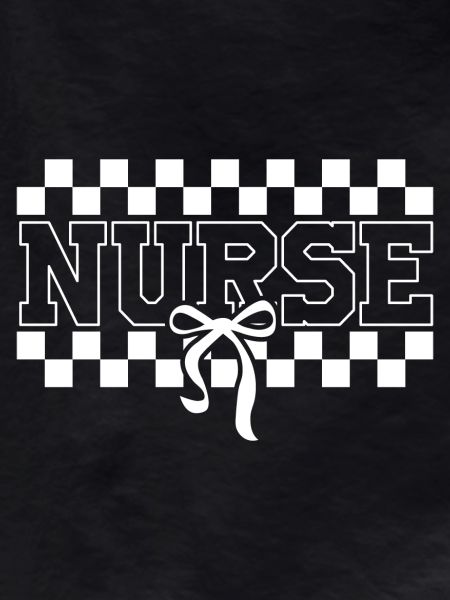 Nurse Checkered Ribbon Design Krankenschwester