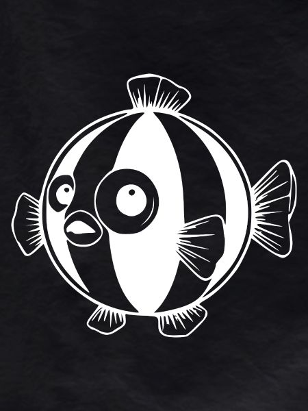 Lustiger Kugelfisch Comic Geschenk