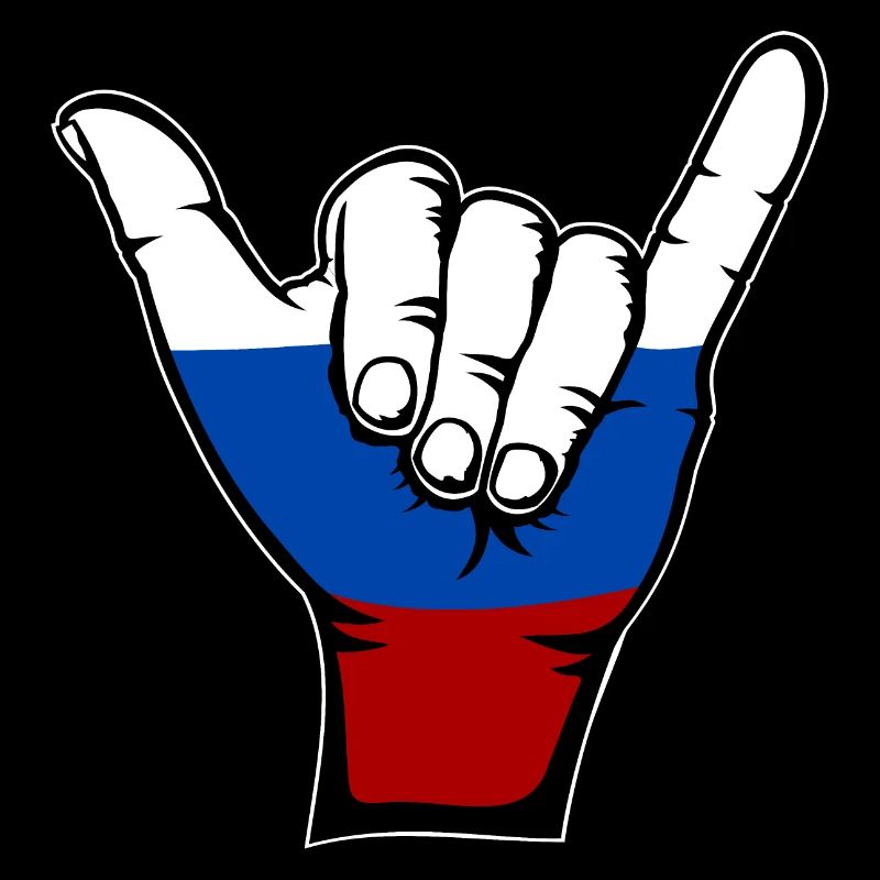 Symbole de surf du drapeau de la Russie