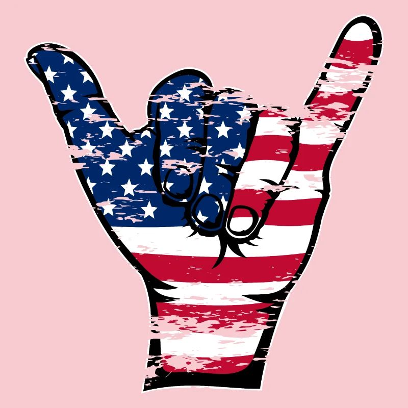 Symbole de surf de drapeau des États-Unis utilisé
