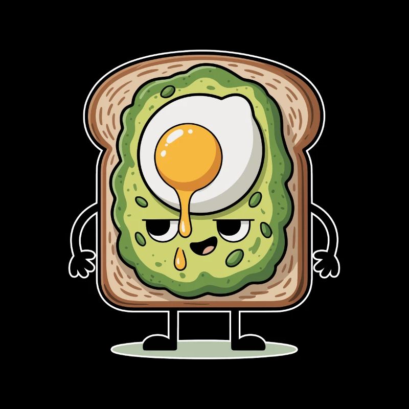 Cute Avocado And Egg On Toast