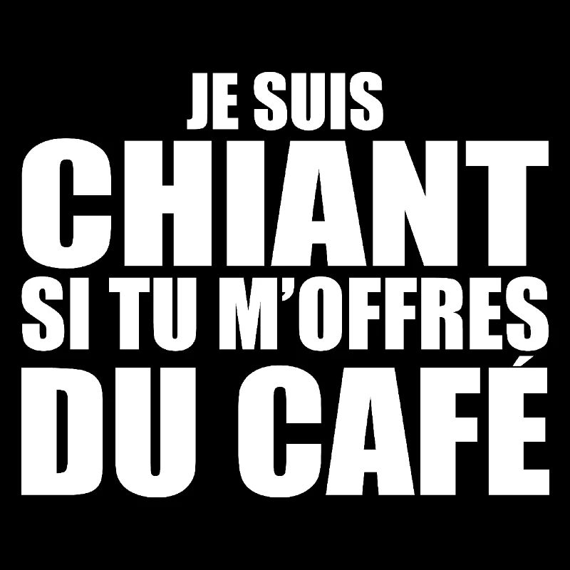 Mann, der ihn liebt: Kaffee. Lustiger Design-Humor