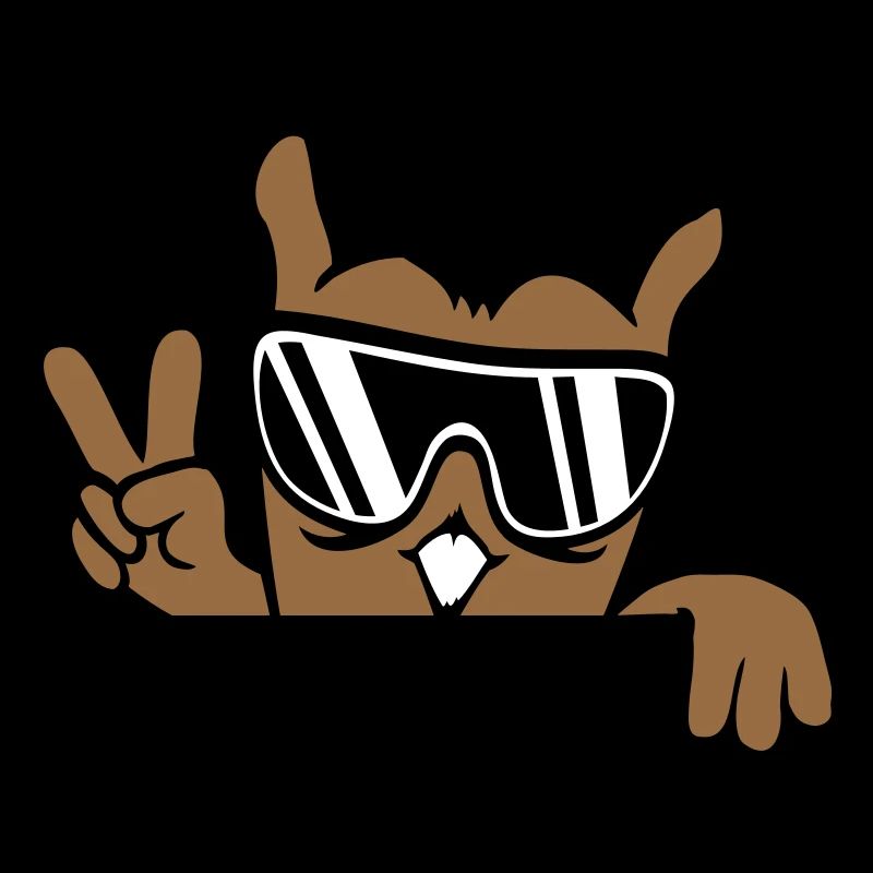 Coole Eule Peace Handzeichen Victory Sonnenbrille