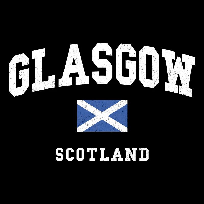 Glasgow Scotland Flag Graphic