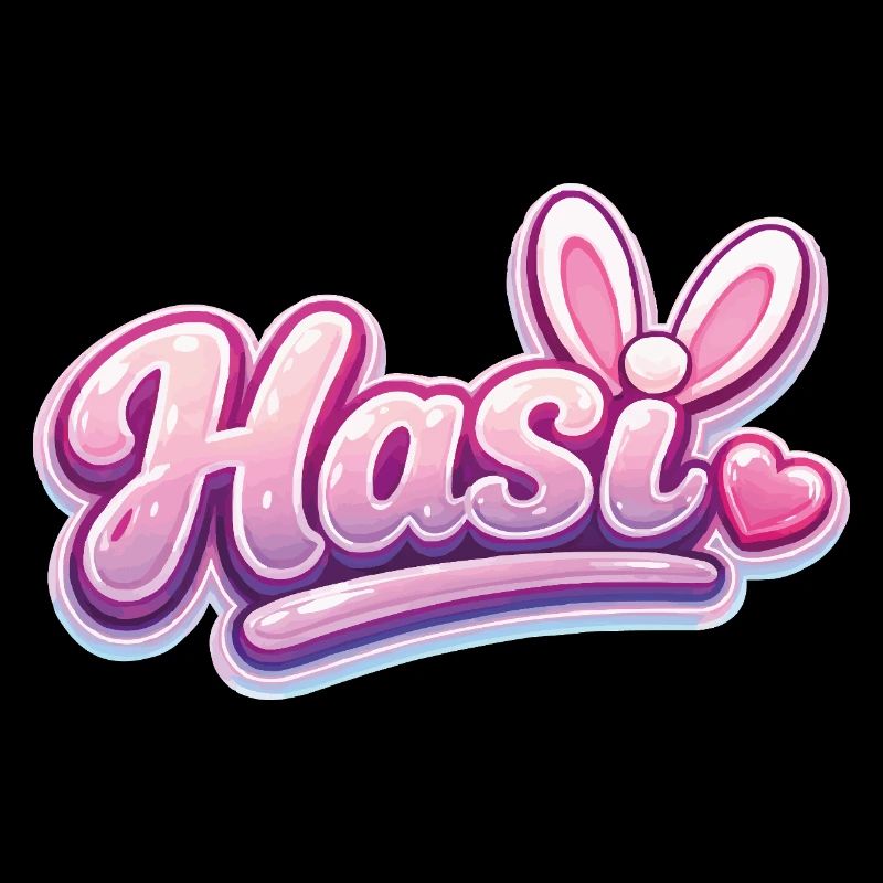 Hasl Heart Lettering Pink Glam