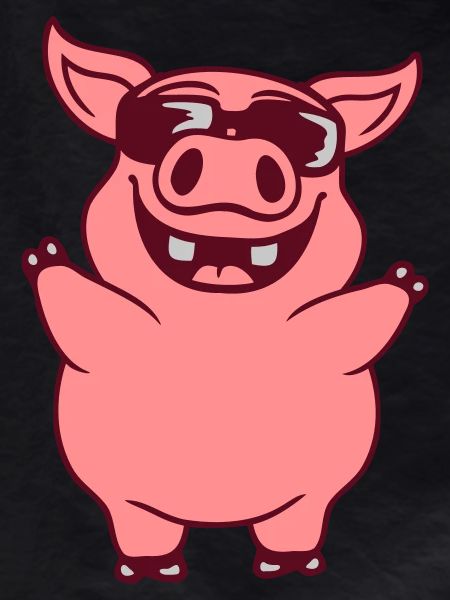 Sunglasses cool pig comic