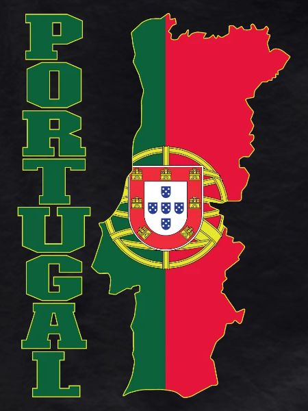 Portugal Flag Map