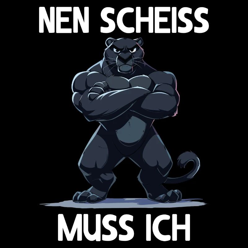 Schwarzer Panter Nen Scheiss muss ich Jaguar