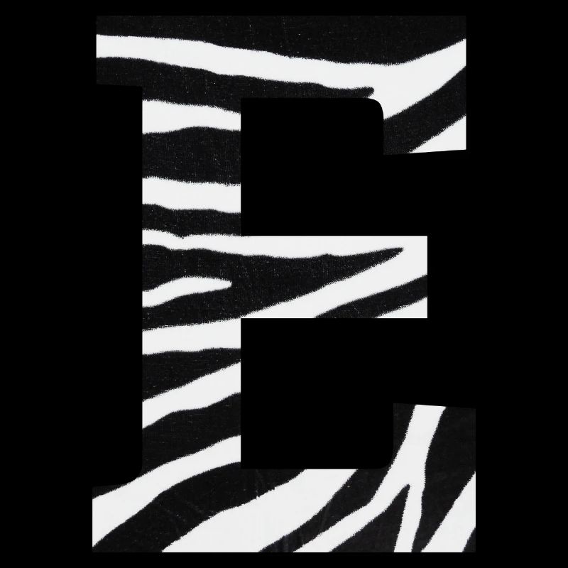 Letter e zebra