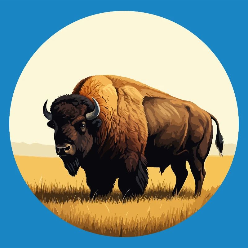 Bison dans la prairie