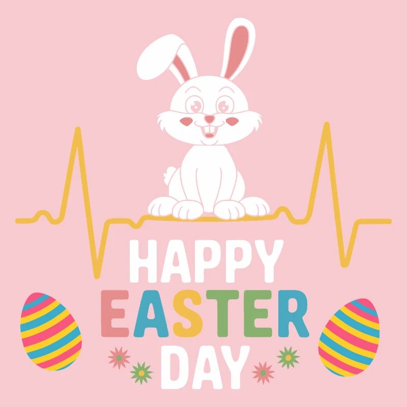 Happy Easter Day Bunny Easter Eggs