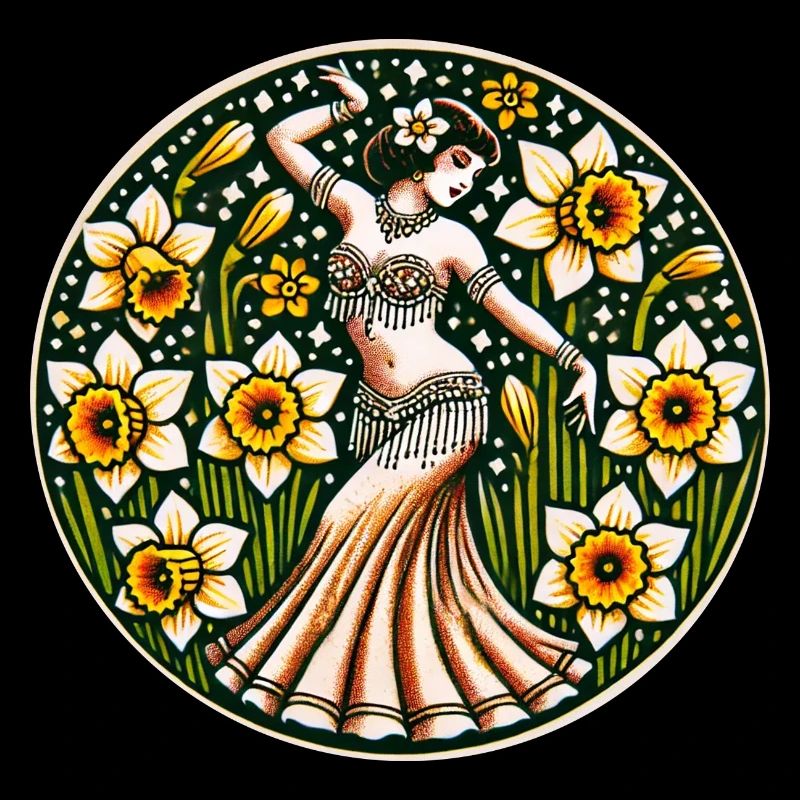 Danseuse du ventre de fleur de jonquille printanière