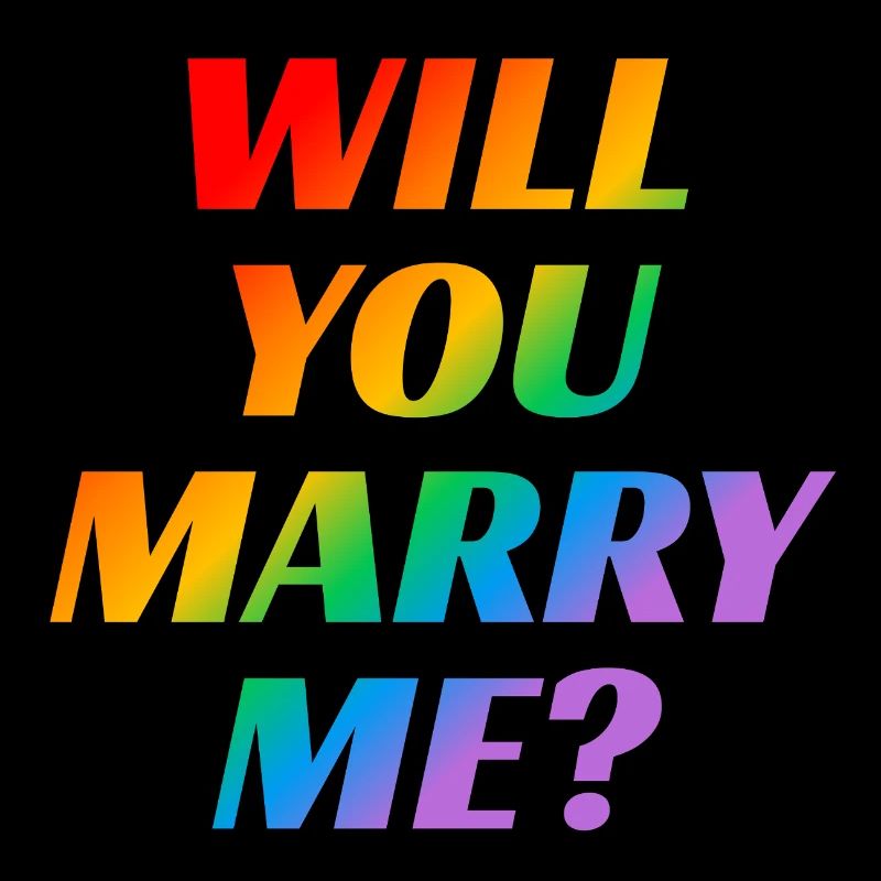 Willst du mich heiraten Homo-Ehe Regenbogen