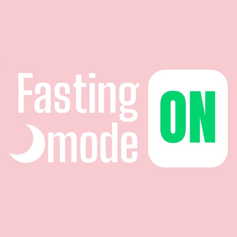 Fasting mode ON text design