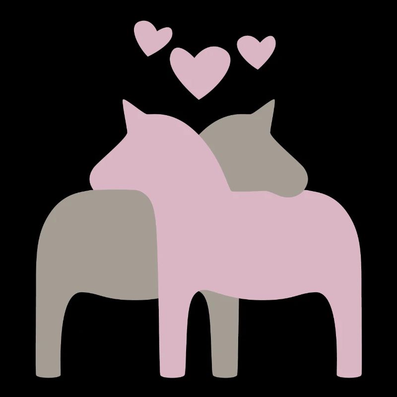 Dala coeur de cheval scandinave noël amour